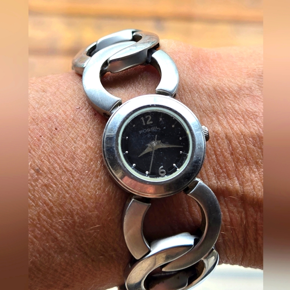 VTG💫Fossil Watch Chunky Chain-Link Band